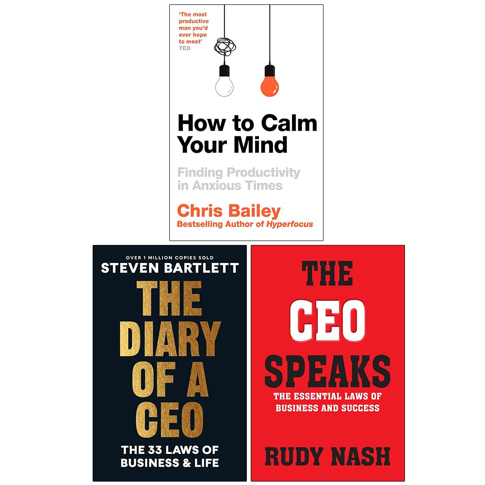 How to Calm Your Mind, The Diary of a CEO and The CEO Speaks 3 Books Collection Set