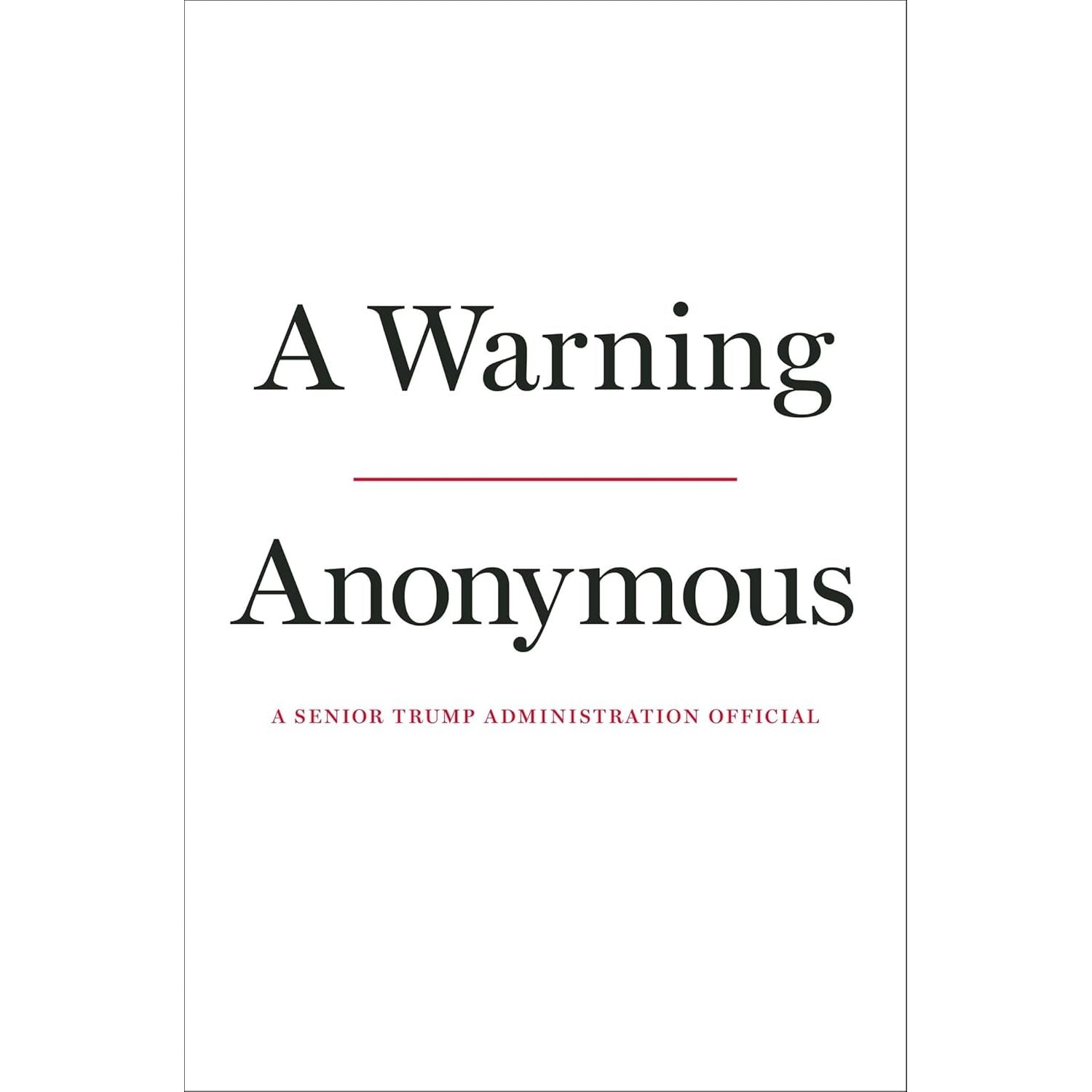 A Warning by Anonymous Anonymous Hardcover