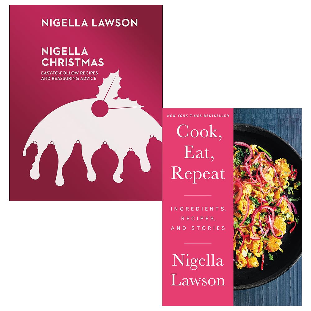Nigella Christmas and Cook Eat Repeat By Nigella Lawson 2 Books Collection Set