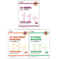 CGP CEM 11+ Maths, Verbal Reasoning, Non-Verbal Reasoning Practice Book and Assessment Tests (Ages 7-8) 3 Books Collection Set