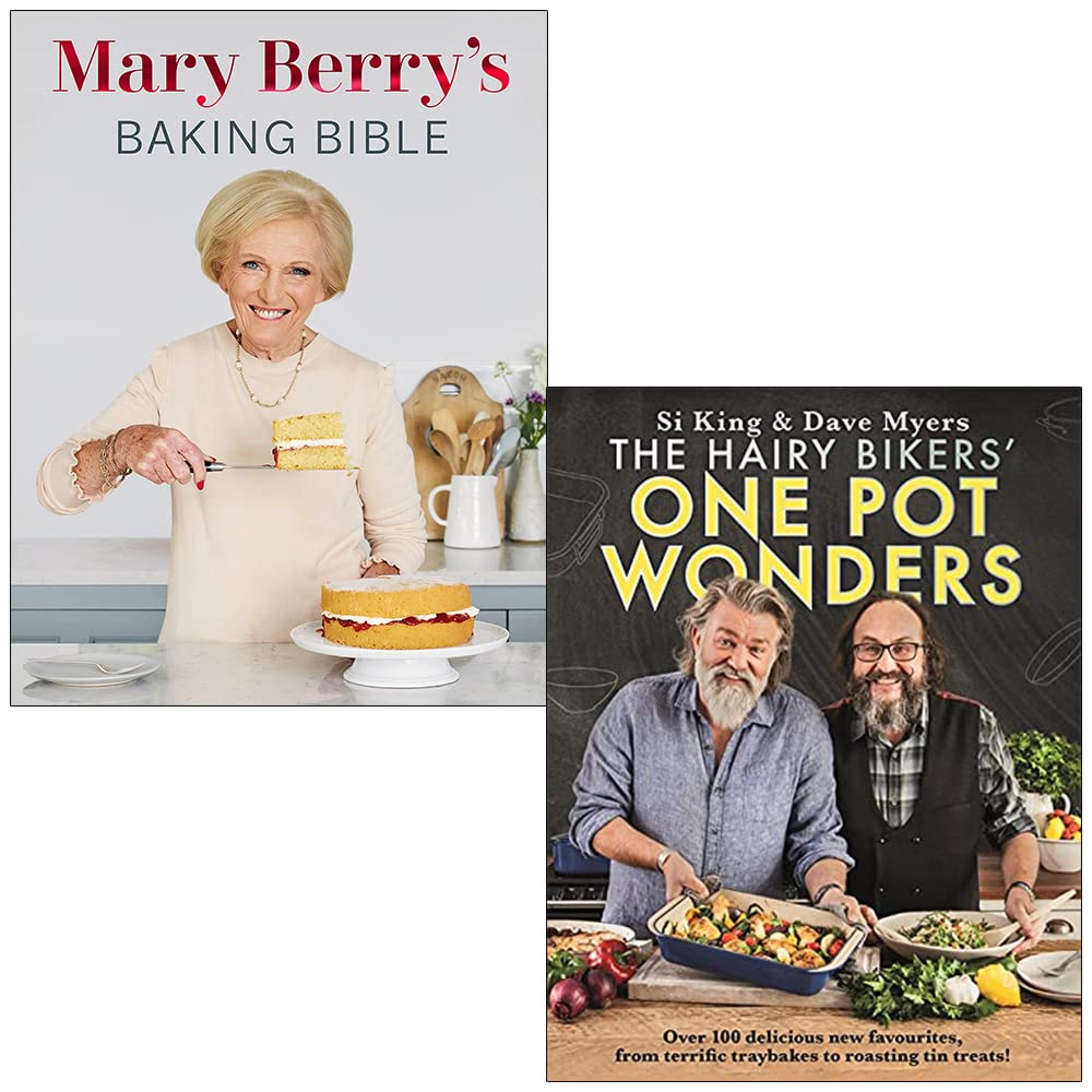 Mary Berry's Baking Bible By Mary Berry and The Hairy Bikers One Pot Wonders By Hairy Bikers 2 Books Collection Set