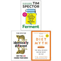 Tim Spector Collection 3 Books Set (Ferment, Identically Different and The Diet Myth The Real Science Behind What We Eat)