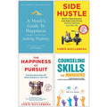 Side Hustle, The Happiness of Pursuit, A Monk's Guide to Happiness and Counseling Skills For Managers 4 Books Collection Set