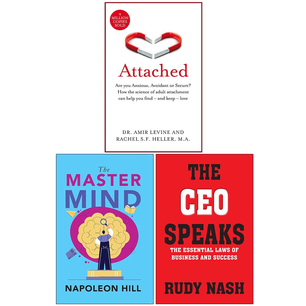 Attached Are you Anxious Avoidant or Secure?, The Master Mind & The CEO Speaks 3 Books Collection Set