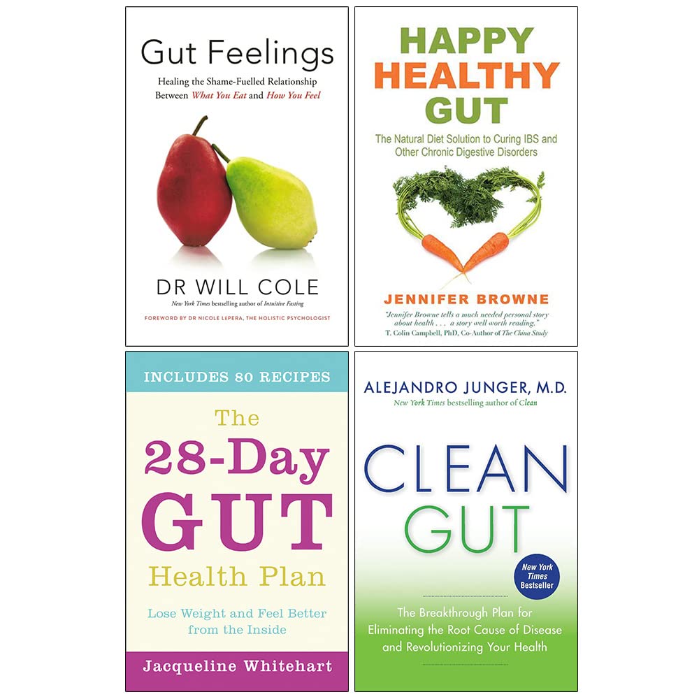 Gut Feelings [], Happy Healthy Gut, The 28-Day Gut Health Plan and Clean Gut 4 Books Collection Set