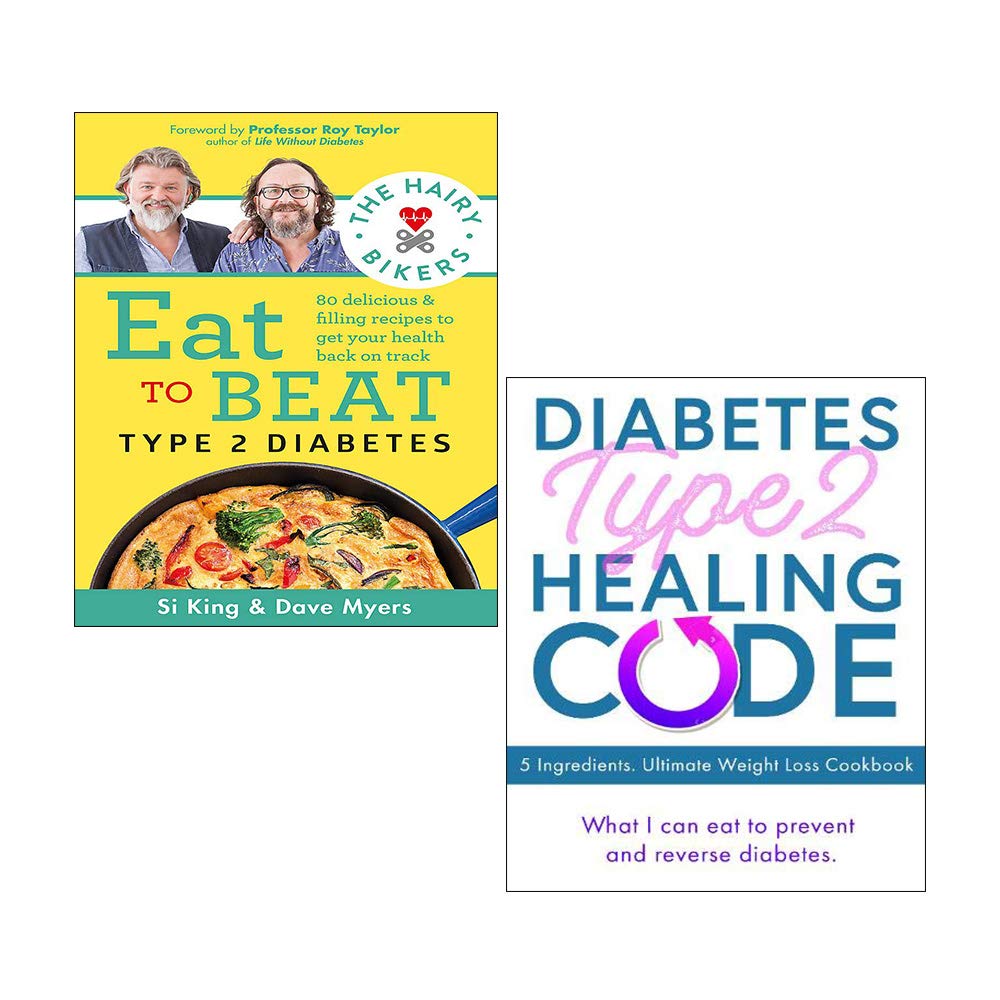 The Hairy Bikers Eat to Beat Type 2 Diabetes, Diabetes Type 2 Healing Code 2 Books Collection Set