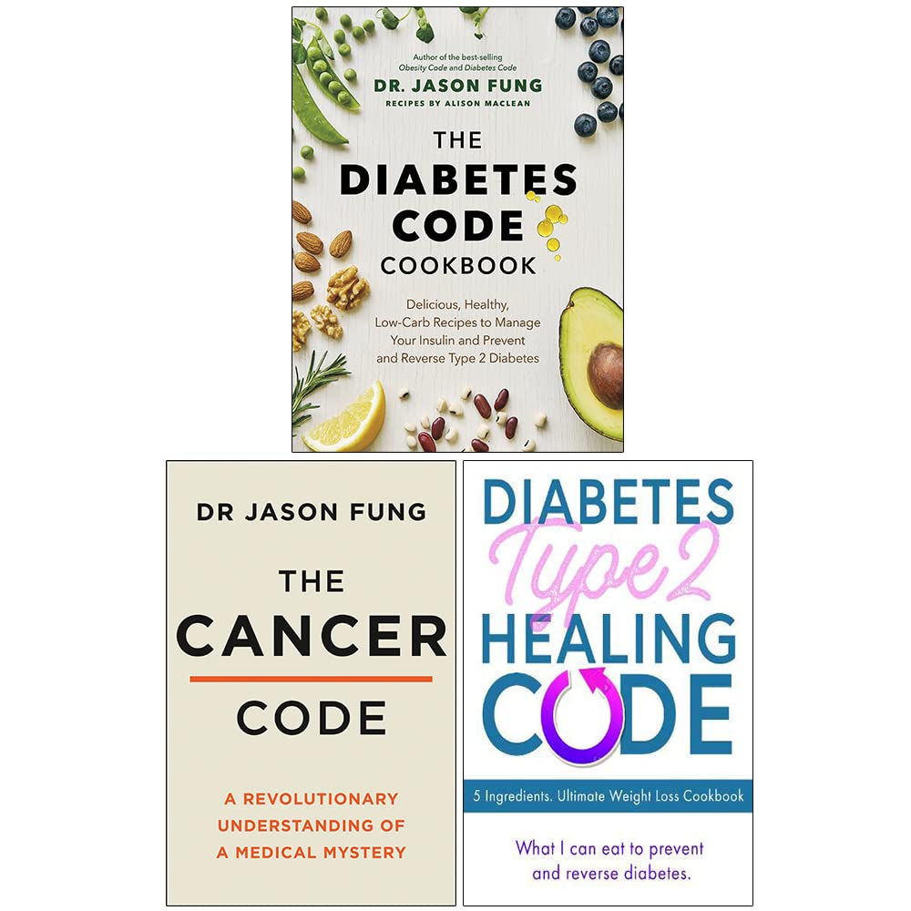 The Diabetes Code Cookbook [], The Cancer Code, Diabetes Type 2 Healing Code 3 Books Collection Set