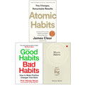 Atomic Habits, Good Habits Bad Habits and Micro Habits Small Changes Big Impact 3 Books Collection Set