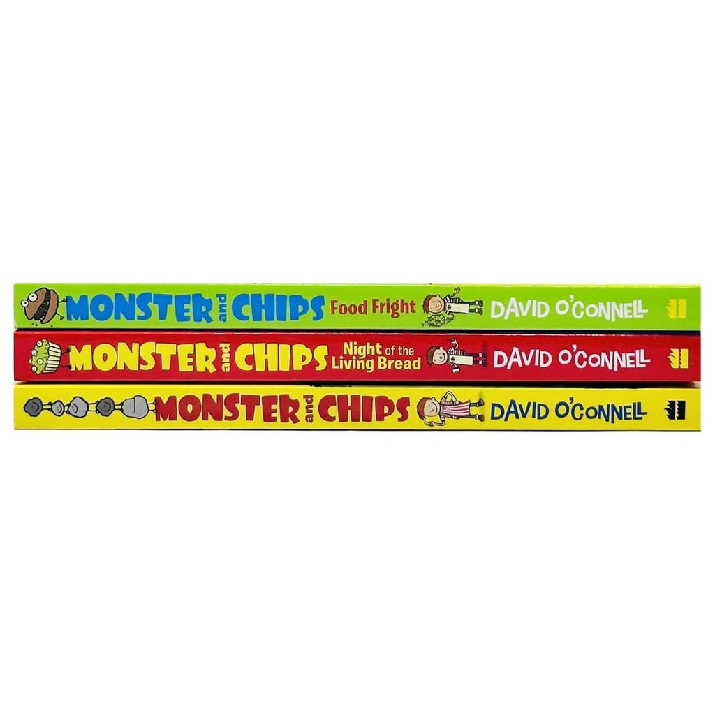 Monster and Chips 3 Books Collection Set By David O'Connell (Monster and Chips Food Fright)