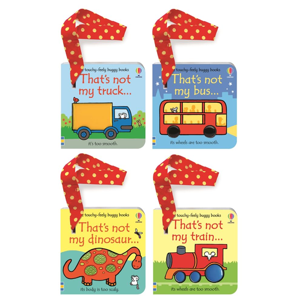 That's not my buggy book Collection 4 Books Set by Fiona Watt (Truck, Bus, Dinosaur and Train)