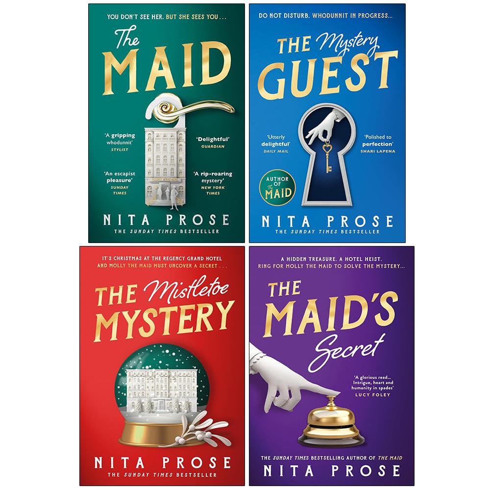 Molly the Maid Mystery Collection 4 Books Set By Nita Prose (The Maid, The Mystery Guest, The Mistletoe Mystery and The Maid's Secret)