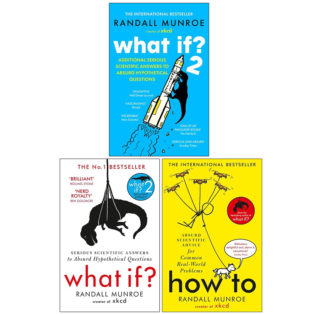 Randall Munroe Collection 3 Books Set (What If?2, What If? and How To)