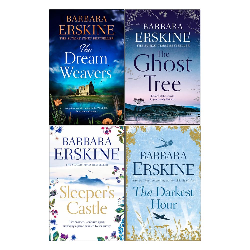 Barbara Erskine Collection 4 Books Set (The Dream Weavers, The Darkest Hour, Sleeper's Castle, The Ghost Tree)