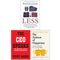 Less Stop Buying So Much Rubbish, The CEO Speaks and The Science of Happiness 3 Books Collection Set