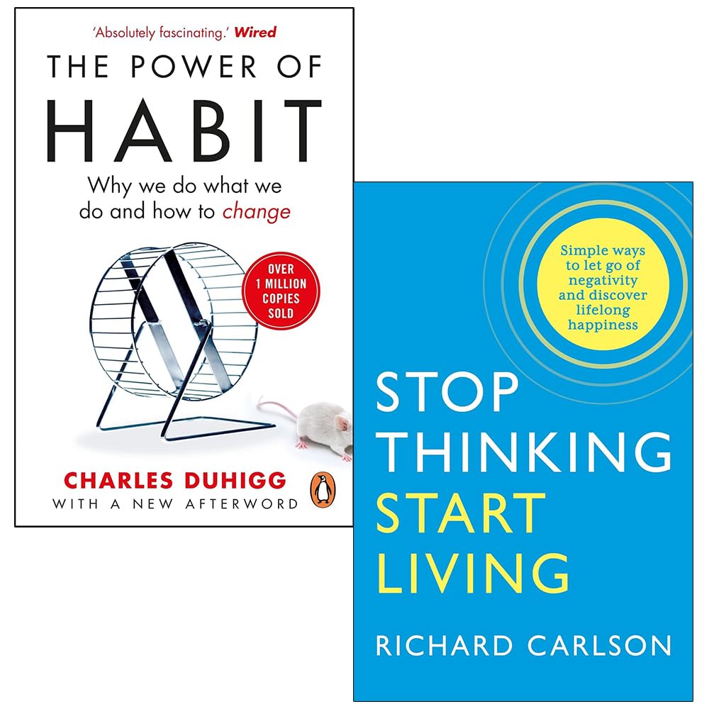 Stop Thinking Start Living, The Power of Habit 2 Books Collection Set
