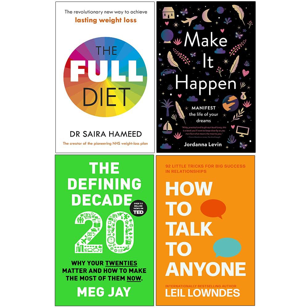 The Full Diet, Make It Happen, The Defining Decade, How to Talk to Anyone 4 Books Collection Set