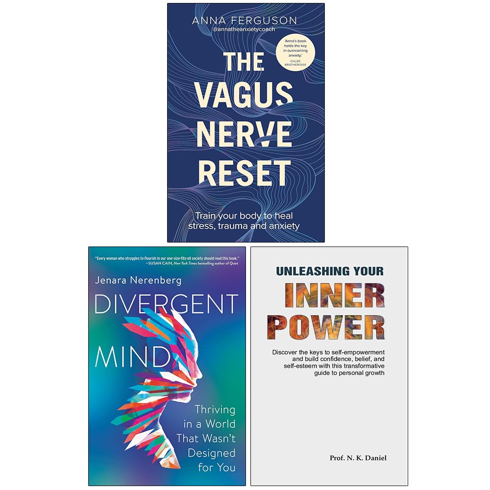 Divergent Mind, The Vagus Nerve Reset and Unleashing Your Inner Power 3 Books Collection Set