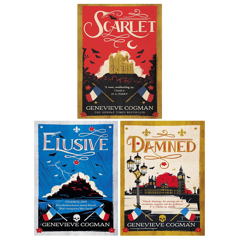The Scarlet Revolution Series 3 Books Collection Set by Genevieve Cogman (Scarlet, Elusive, Damned)