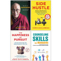 Side Hustle, The Happiness of Pursuit, The Art of Happiness & Counseling Skills For Managers 4 Books Collection Set