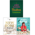 Jamie Oliver's Christmas Cookbook, New York Christmas Recipes and stories, Christmas with Kim-Joy 3 Books Collection Set