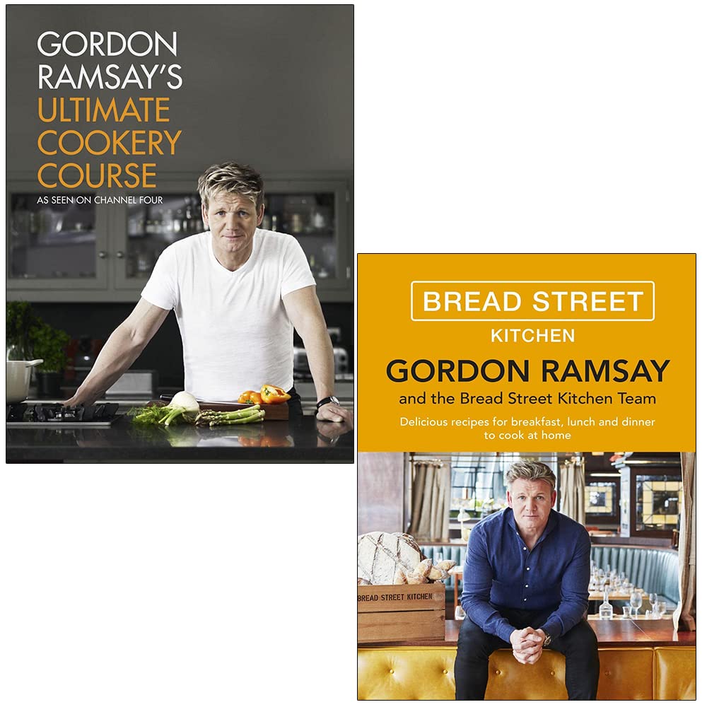 Gordon Ramsay's Ultimate Cookery Course and Gordon Ramsay Bread Street Kitchen By Gordon Ramsay 2 Books Collection Set