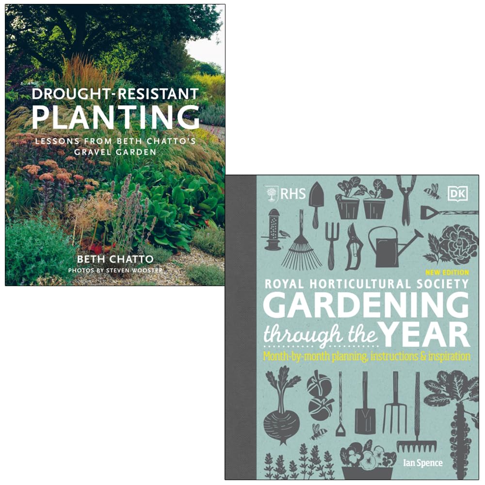 Drought-Resistant Planting, RHS Gardening Through the Year(HB) 2 Books Collection Set