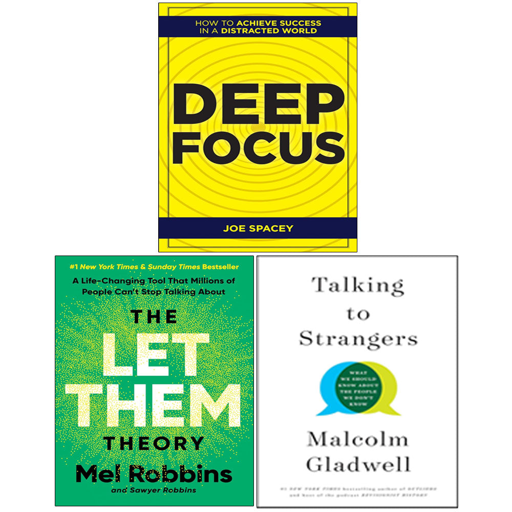 Talking to Strangers(HB), The Let Them Theory(HB), Deep Focus 3 Books Collection Set