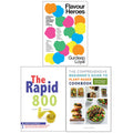 Flavour Heroes(HB), The Rapid 800 Cookbook, The Comprehensive Beginner's Guide to Plant-Based Cookbook 3  Books Collection Set