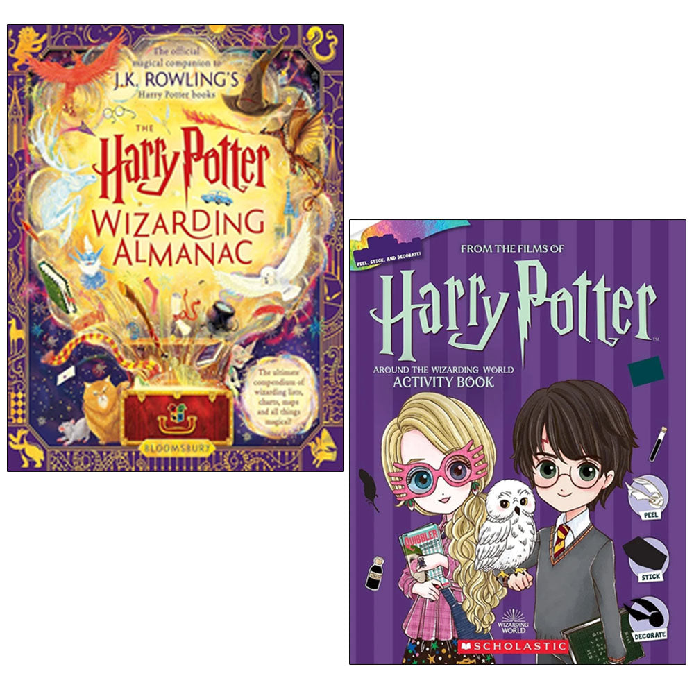 J.K. Rowling Harry Potter 2 Books Collection Set (Harry Potter Wizarding Almanac)