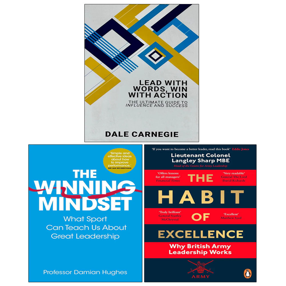 The Winning Mindset, Lead With Words Win With Action, The Habit of Excellence 3 Books Collection Set