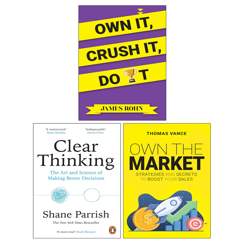 Clear Thinking, OWN THE MARKET, OWN IT CRUSH IT DO IT 3 Books Collection Set