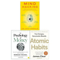 The Psychology Of Money, Mind Hacking, Atomic Habits 3 Books Collection Set