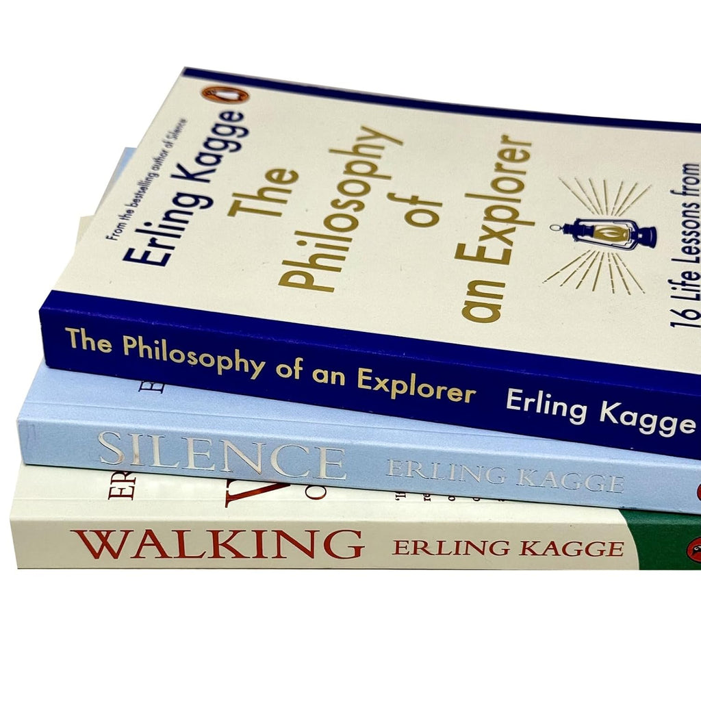 Erling Kagge 3 Books Collection Set (Walking One Step at a Time, Silence In the Age of Noise &amp; The Philosophy of an Explorer)