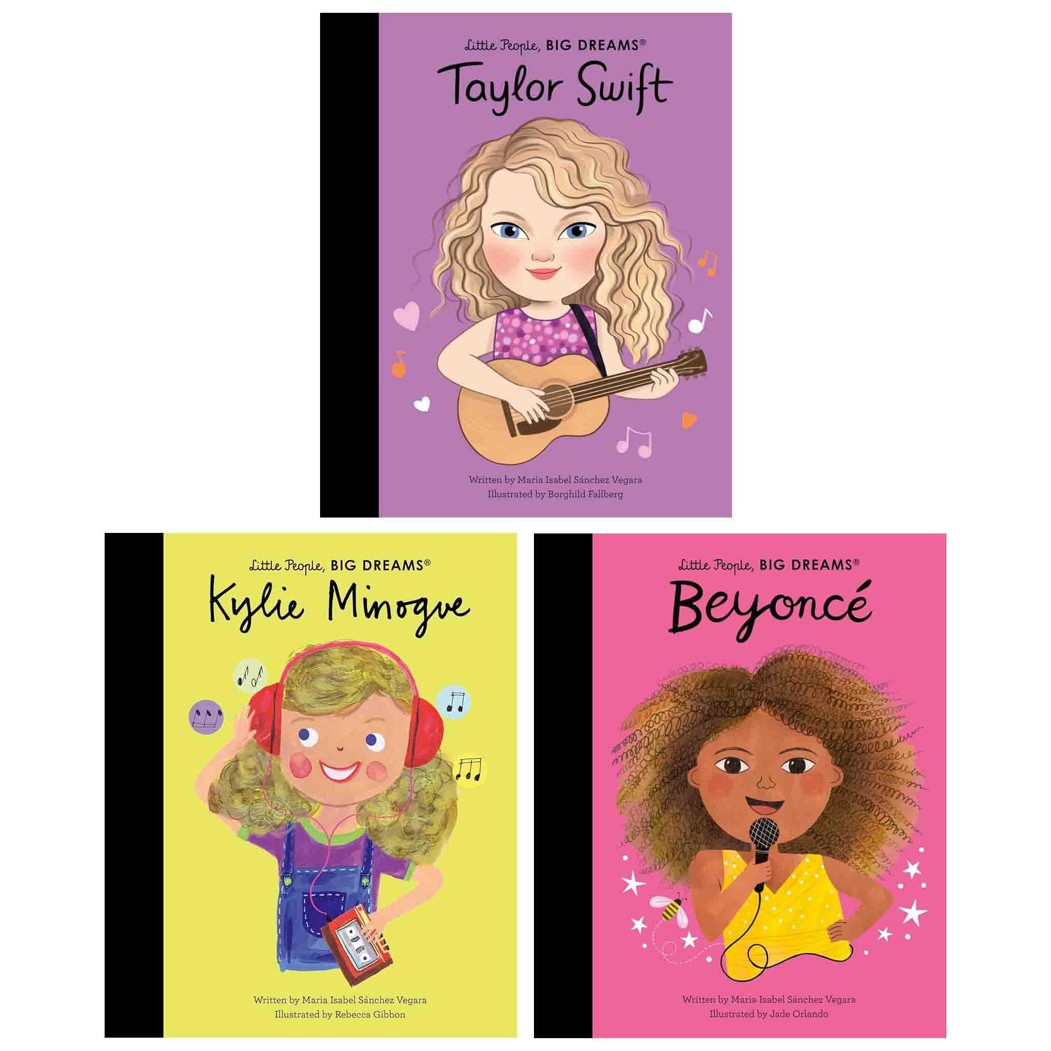 Little People, BIG DREAMS Series 3 Picture Books Collection Set (Kylie Minogue, Beyoncé and Taylor Swift)