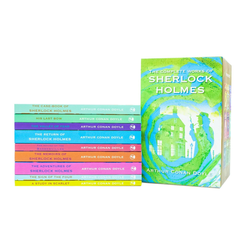 The Complete Work of Sherlock Holmes 9 Books Collection Set (A Study In Scarlet, The Sign Of Four, The Adventures of Sherlock Holmes, The Memoirs of Sherlock Holmes)