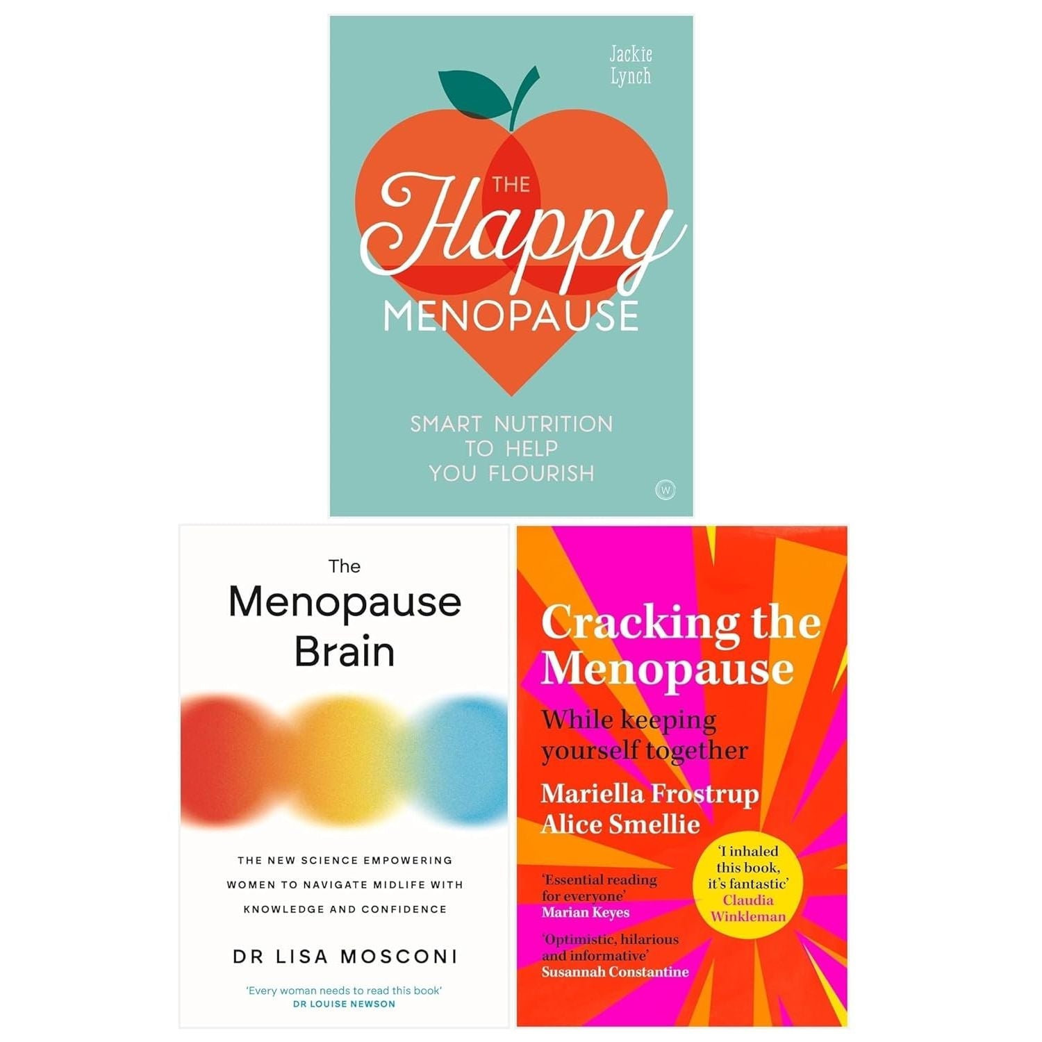 Cracking the Menopause, The Menopause Brain and The Happy Menopause 3 Books Collection Set