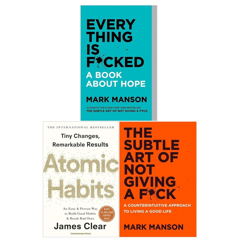 The Subtle Art of Not Givinga F*c,Everything is F*cked,Atomic Habits 3 Books  Collection Set