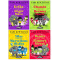 Dream Defenders Series 4 Books Collection Set by Tom Percival (Erika and the Angermare, Chanda and the Devious Doubt, Silas and the Marvellous Misfits, Danny and the Slippery Stress)