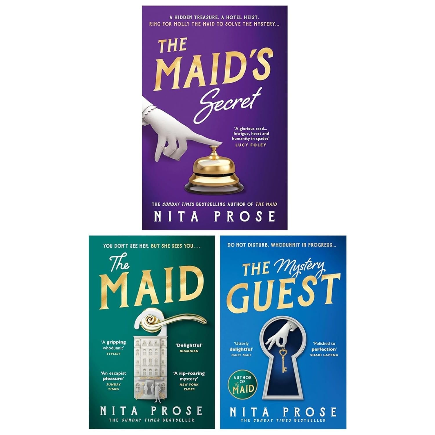 Molly the Maid Mystery Series by Nita Prose 3 Books Collection Set (The Maid's Secret(HB),The Maid & The Mystery Guest)