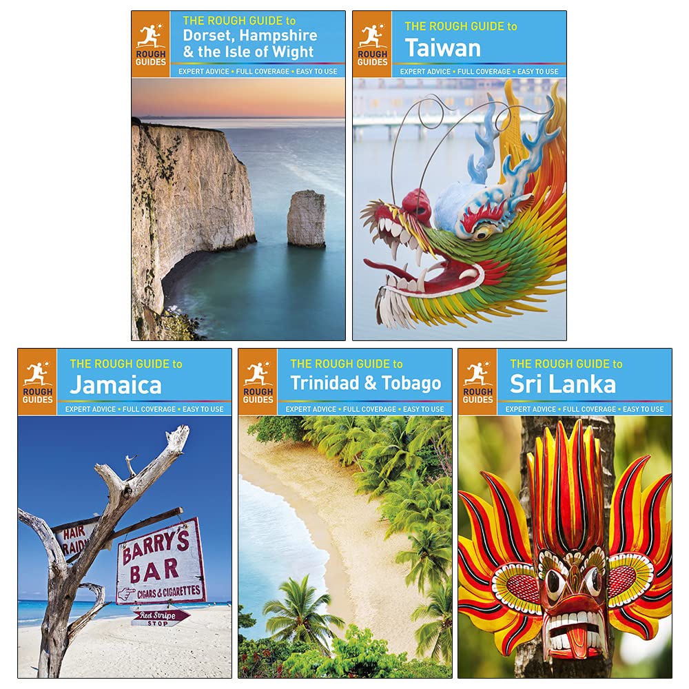 Rough Guides Collection 5 Books Set (Dorset Hampshire & the Isle of Wight, Taiwan, Jamaica, Trinidad and Tobago, Sri Lanka)