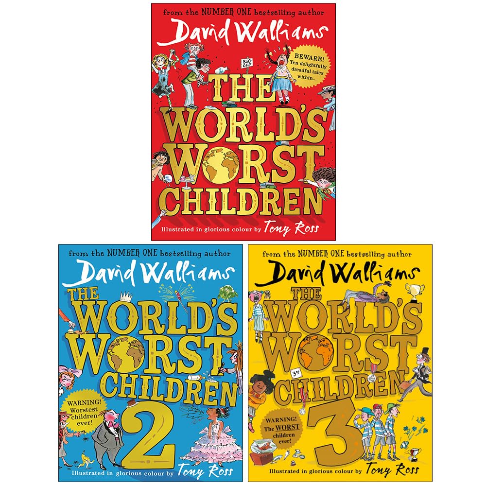 David Walliams Worlds Worst Children Collection 3 Books Set (The Worlds Worst Children 1, 2 & 3)