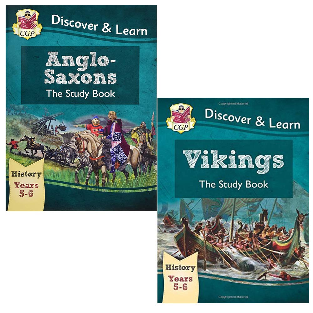 Cgp ks2 history collection (Year 5-6) 2 books set (anglo saxons study book,vikings study)
