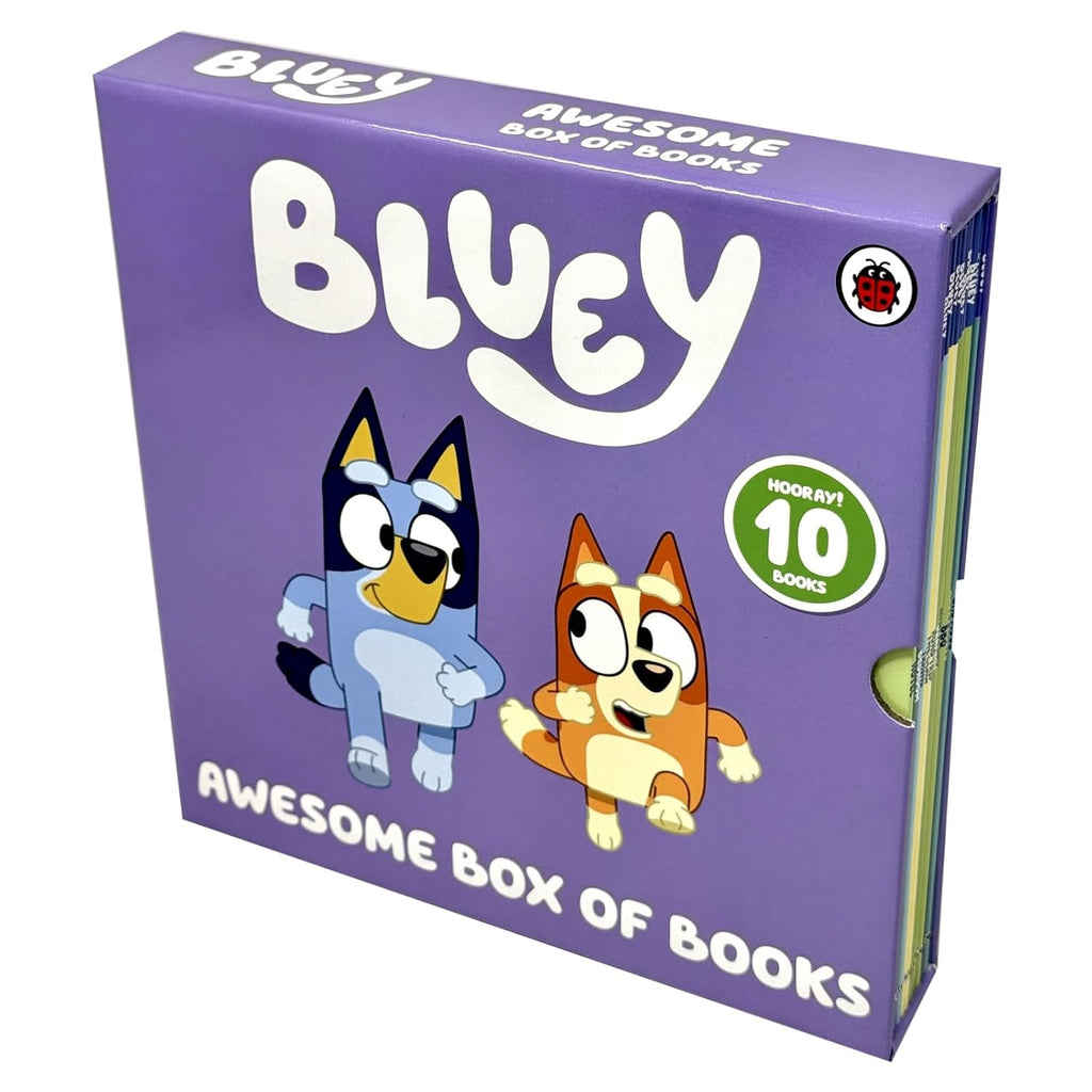 Bluey: Awesome Box of Books 10 Books Box Set (Road Trip, Barky Boats, Bad Mood, Bedroom)
