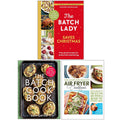 The Batch Lady Saves Christmas(HB), The Batch Cook Book and The Complete Healthy Air Fryer Cookbook 3 Books Collection Set
