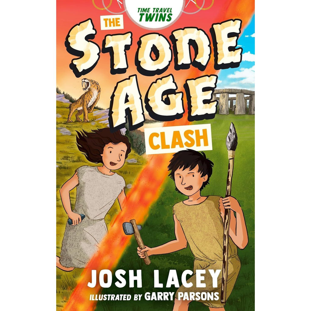 Time Travel Twins Series 4 Books Collection Set by Josh Lacey (Viking Attack, Stone Age Clash, Roman Invasion, Maya Sacrifice)