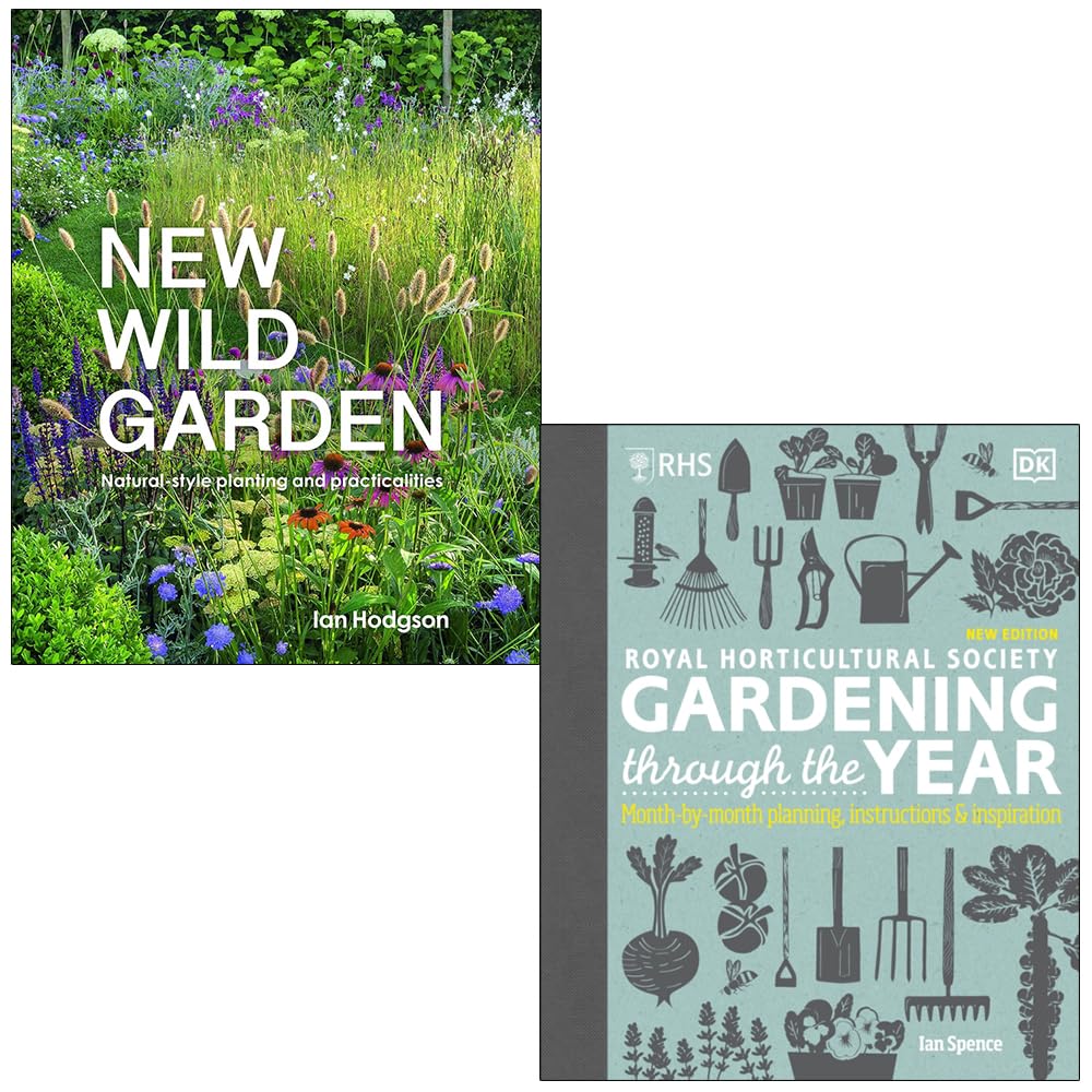 New Wild Garden, RHS Gardening Through the Year 2 Books Collection Set