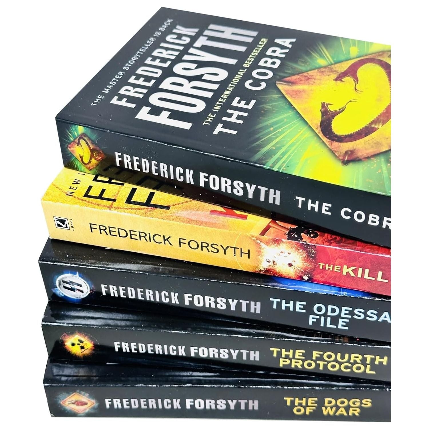Frederick Forsyth 5 Books Collection Set (The Cobra, The Kill List, The Odessa File, The Fourth Protocol & The Dogs Of War)