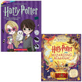 Harry Potter Foil Wonders Around the Wizarding World By Jasper Meadowsweet and The Harry Potter Wizarding Almanac By J.K. Rowling 2 Books Collection Set