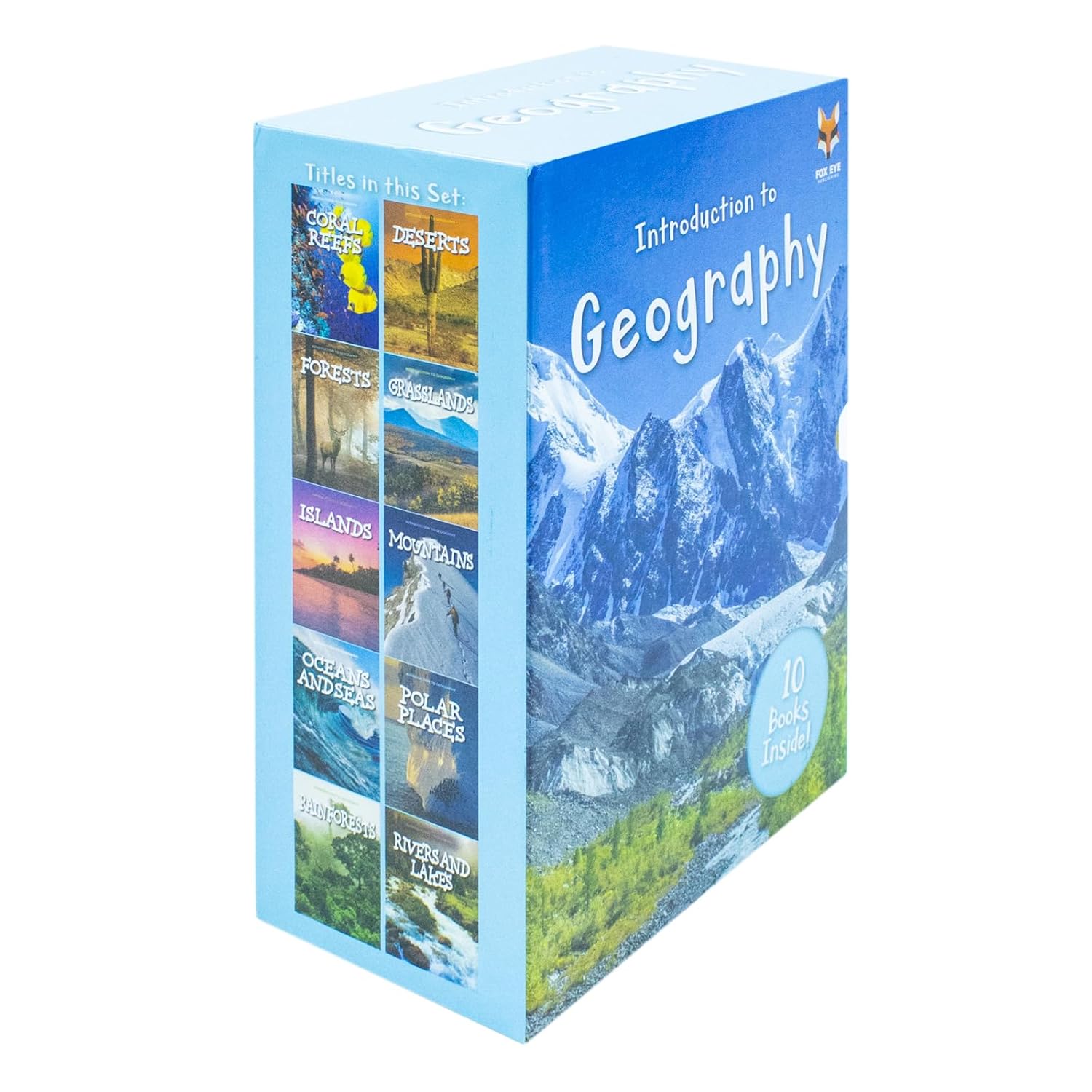 Childrens Introduction To Geography For Beginners 10 Hardback Book Collection Set (Coral Reefs, Deserts, Forests, Grasslands)