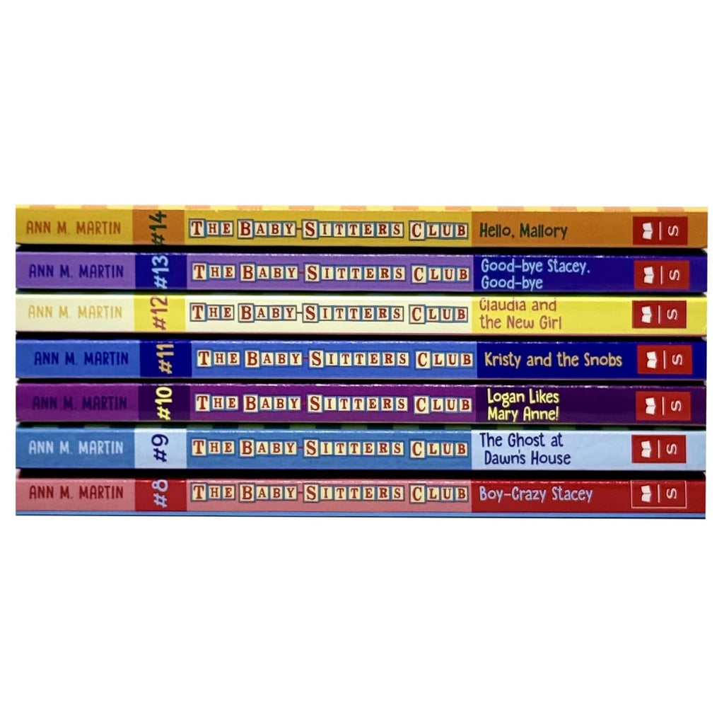 The Babysitters Club Volume 8-14 Collection 7 Books Set By Ann M. Martin (Boy-Crazed Stacey, The Ghost at Dawn's House, Logan Likes Mary Anne!)
